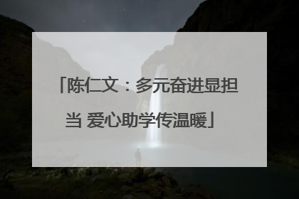 陈仁文：多元奋进显担当 爱心助学传温暖
