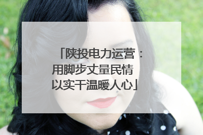 陕投电力运营：用脚步丈量民情 以实干温暖人心