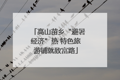 高山苗乡“避暑经济”热 特色旅游铺就致富路