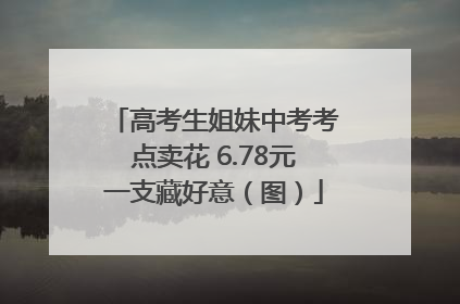 高考生姐妹中考考点卖花 6.78元一支藏好意（图）