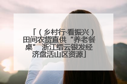 （乡村行·看振兴）田间农货直供“养老餐桌” 浙江缙云银发经济盘活山区资源
