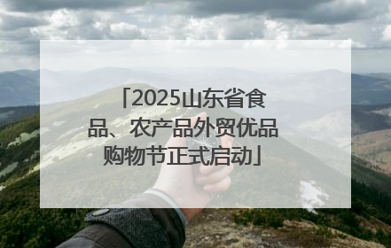 2025山东省食品、农产品外贸优品购物节正式启动