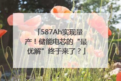 587Ah实现量产！储能电芯的“最优解”终于来了？
