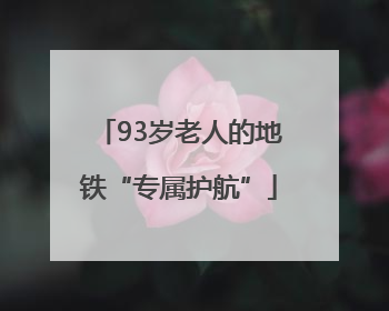 93岁老人的地铁“专属护航”