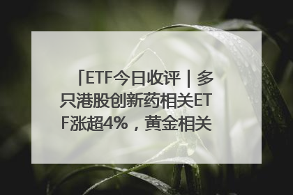 ETF今日收评｜多只港股创新药相关ETF涨超4%，黄金相关ETF跌逾1%